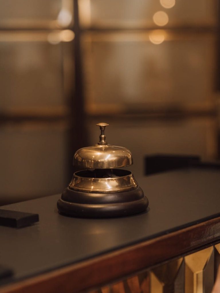 Bell at a front desk 
